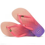 Papuci Havaianas din cauciuc natural, roz si mov, Havaianas