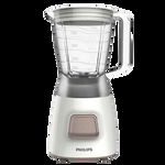 Blender Profesional Philips Daily, Putere 450 W Silama Din Otel Inoxidabil, Vas Din Plastic 1.25 L, Sistem Anti-alunecare, Functie Puls, Alb, KlaussTech