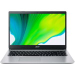 Laptop Acer Aspire 3 A315-43, 15.6" Full HD, IPS, 60 Hz, AMD Ryzen 5 5500U (6C / 12T, 2.1 / 4.0GHz, 3MB L2 / 8MB L3), 8GB, 256 GB, AMD Radeon Graphics, No OS/ Boot-up Linux, Pure Silver, 2-year