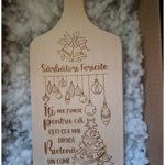 Tocator din lemn Engros personalizat cu mesaj " Esti cea mai draga Prietena din lume", 