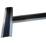 Profile aluminiu drepte pentru treapta Ersin 2151, argintii, cu banda de cauciuc, 47mmx100cm, set 5 buc, cod 42116, 