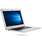 Laptop DERE D17 cu procesor Intel Cherry Trail x5-Z8350 pana la 1.92GHz, 14 inch, 4GB RAM, 64GB eMMC, Intel HD Graphics, Microsoft Windows 10, Silver