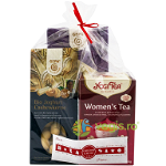 Set Cadou: Ceai pentru Femei (Women's Tea) Ecologic/Bio 17dz YOGI TEA + Caju Glazurat cu Ciocolata Alba 100g GEPA + Ciocolata Alba cu Migdale Sarate si Coacaze Ecologica/Bio 100g GEPA, PRONAT