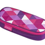 Penar Herlitz, oval, dimensiune 21,5 x 9 x 6 cm, motiv pink cubes