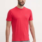 Napapijri tricou din bumbac SALIS barbati, culoarea rosu, neted, NP0A4H8DR251, Napapijri