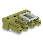 Socket for PCBs; angled; 4-pole; Cod. B; light green, Wago