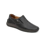 Pantofi barbati casual negri, piele naturala, LFX 919