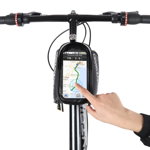 Geanta Wozinsky pentru bicicleta cu suport pentru telefon, Waterproof, WBB21BK, Negru