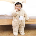 Combinezon plusat crem - Ursulet, SuperBaby