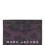 Genti Femei Marc Jacobs University Card Case BURGUNDY LEOPARD