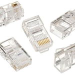 Set conector RJ45, Gembird, Cat5e, plastic, transparent, 100 buc.