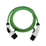 Cablu de incarcare pentru masini electrice, Type 2, trifazat, 11kW, 16A, 5 m, verde, Ampevo, T22-3/16V, Ampevo