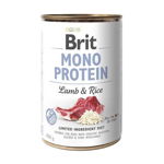 Brit Mono Protein, Miel cu Orez brun, Conservă hrană umedă monoproteică conținut redus cereale câini, (pate), 400g, Brit