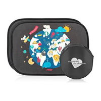 Set 2 parasolare auto cu lipire fara ventuze TravelKid Sun, Reer