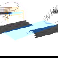 Perna banca de gradina vidaXL, albastru, 150x50x7 cm, material oxford, 1.47 kg