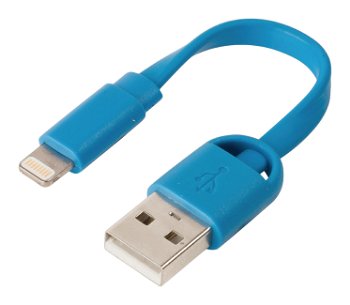 Cablu de incarcare si sincronizare USB A tata - 8p Lightning tata 0.1m albastru Sweex