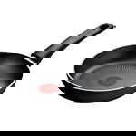 Tigaie Tefal Force, 20 cm, inductie, indicator Thermo-Signal, invelis antiaderent Titanium, negru