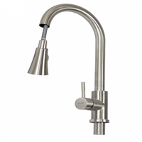 Baterie baie MIXXUS SUS-014-B, Otel inoxidabil, Monocomanda, Racorduri incluse, Neagra, MIXXUS