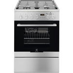 Aragaz Electrolux EKK64982OX, Mixt, 4 arzatoare, Aprindere electrica plita, Cuptor electric, Grill, Clasa A, Inox, Electrolux