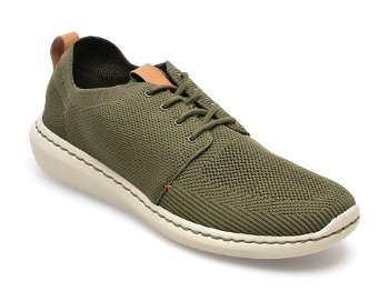 Pantofi sport CLARKS kaki, STEP URBAN MIX-T, din material textil, Clarks