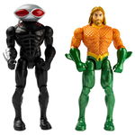 Spin Master - Set figurine Aquaman si Black Manta , DC Universe , Cu 6 accesorii, Articulate, Multicolor