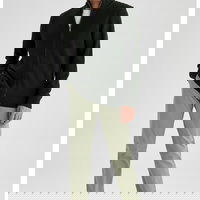 Cardigan cu fermoar si guler mediu