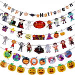 Set de 6 ghirlande pentru Halloween Lictin, hartie, multicolor