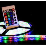 Banda RGB LED 5 metri, cu telecomanda si joc de lumini multicolore, Shop Redus Online