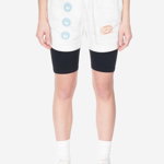 Reebok Classic pantaloni scurți Classic GV Short femei, culoarea bej, cu imprimeu, medium waist HT6119-cream, Reebok Classic