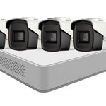 Kit de supraveghere pentru exterior, 4 camere Safer PRO, 5MP, IR 40m, DVR 4 canale, SAF4XPRO-BM5MP40F28, Safer