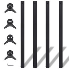 Picioare de masa reglabile pe inaltime, 4 buc, 1100 mm, negru, Gossi