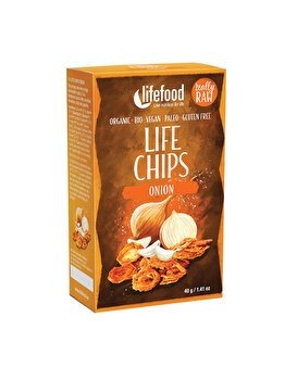 LIFE Chips din ceapa raw eco 40g, Lifefood