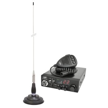 Kit Statie radio CB PNI ESCORT HP 8024 ASQ + Antena CB PNI ML100