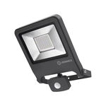 Proiector LED Ledvance Endura, cu senzor lumina/miscare (PIR), 50W, 4500 lm, lumina calda (3000K), IP44, Aluminiu, clasa energetica F