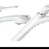 Baterie bucatarie KLUDI MX, alb/crom, monocomanda, dus extractibil, conector rapid, montare pe chiuveta sau pe blat