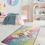 Covor de Copii Flying Unicorn, Multicolor (diverse dimensiuni), Chilai