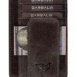 Portcart din piele naturala Garbalia 456ZYM1647, Gri