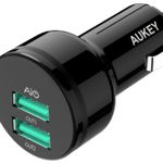 Aukey CC-S12 - Incarcator Auto, 2 x USB 2.4A, Negru