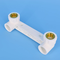 Cot PPR 90° dublu Supratherm, filet interior, 20 mm x 1/2, alb, Supratherm