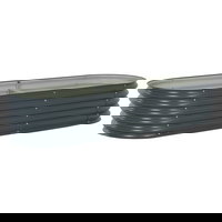 Strat inaltat de gradina, VIDAXL, 240x80x44 cm, Otel, Gri