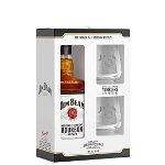Jim Beam White Gift Set Bourbon Whiskey 0.7L, Jim Beam