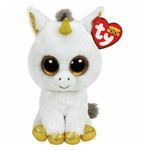 Jucarie de plus TY - Beanie Boos, Unicornul Pegasus, 24 cm, alb