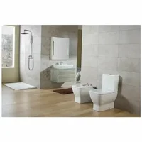 Bideu pe pardoseala BTW Gala Emma Square alb lucios