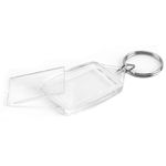 Breloc dreptunghiular transparent inserție foto 4,5x3,5cm, 