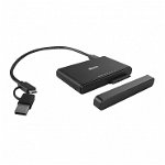 USB 3.2 Typ C - M.2 NVMe & SATA SSD ing&Sata Stat., Lindy