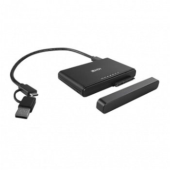 Convertor USB 3.2 Type C la M.2 NVMe & SATA SSD cu functie de Clona, Lindy L43359, Lindy