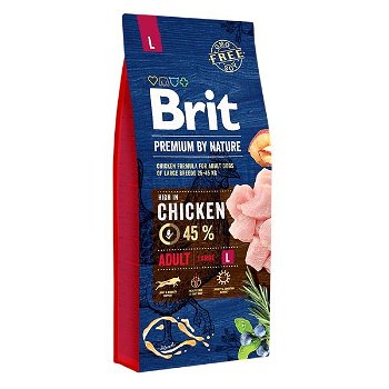 Hrana uscata pentru caini BRIT Premium, Adult L, 15 Kg