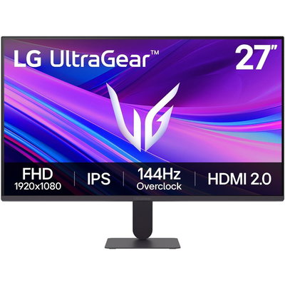 Monitor Gaming LED IPS LG UltraGear 27G411A, 27" Full HD, 144Hz, G-SYNC Compatible, FreeSync, HDR 10, negru