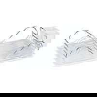 Scurgator de vase cu suport pentru tacamuri Clean, Wenko, 12.5 x 32 x 47 cm, plastic/inox, alb/argintiu, Wenko