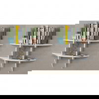 vidaXL Rafturi de perete, 2 buc., alb